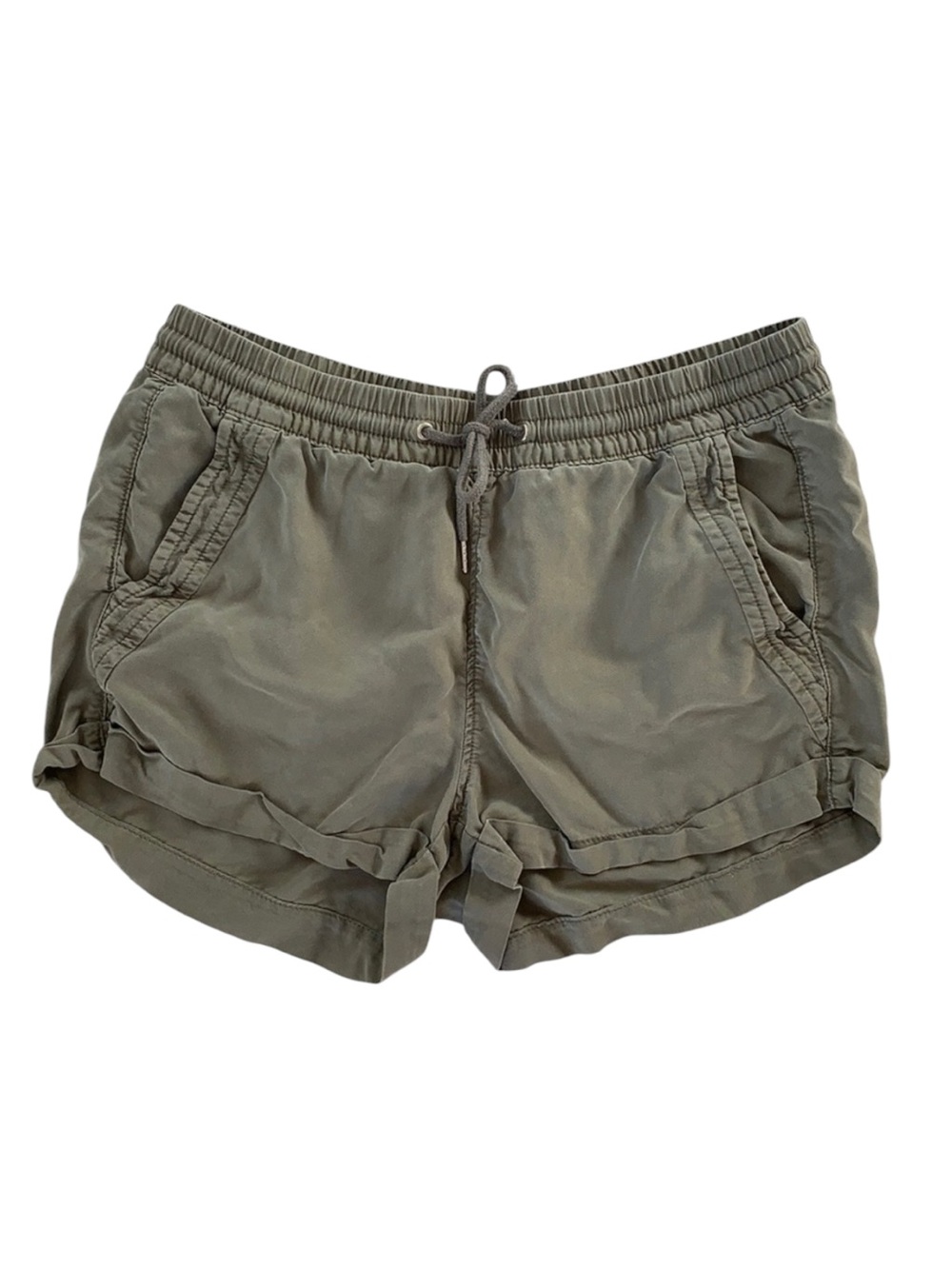 Divided Lyocell Army Green Casual Summer Shorts Size 6